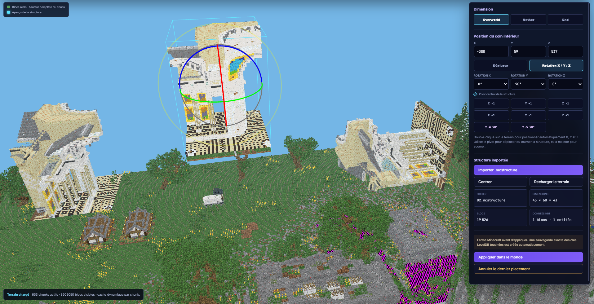 Visionneur 3D de chunks